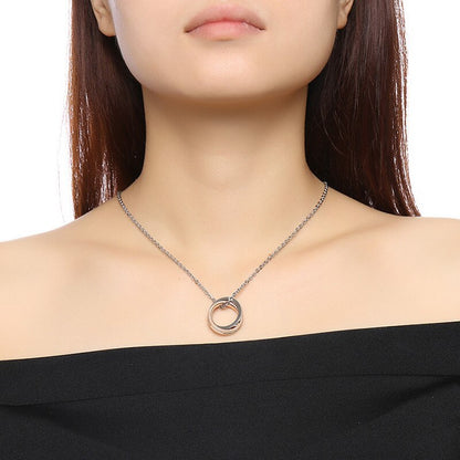 Stainless Steel Geometric Couple Necklace