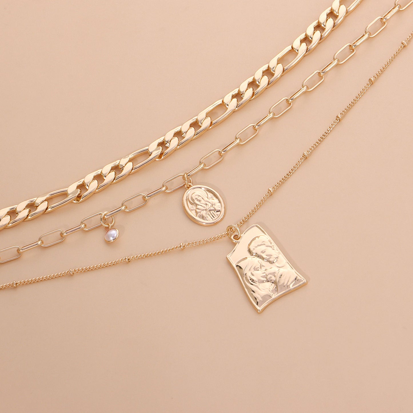 Multi-Layered Pearl Necklace
