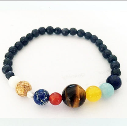 Universe Galaxy Eight Planets Beads Bracelet