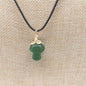 Winding Small Mushroom Natural Stone Necklaces