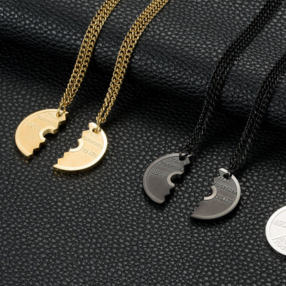 Dumbbell Couple Pendant Necklace