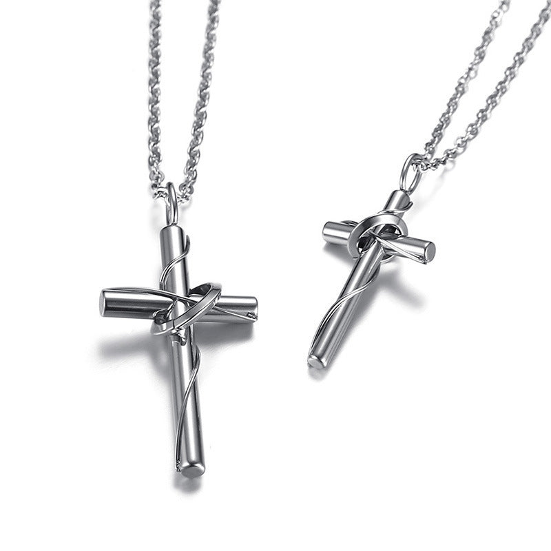 Stainless Steel Cross Pendant Necklace