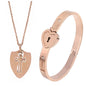 Couple Love Lock Bracelet & Key Necklace Set