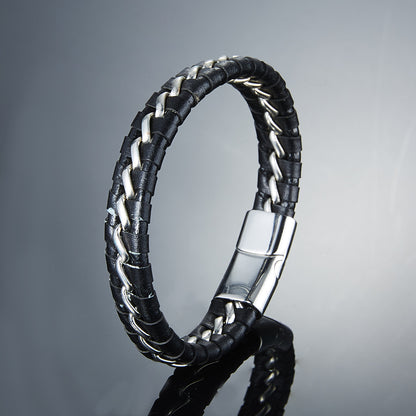 Men’s Woven Leather Bracelet