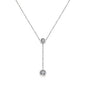 Diamond Pendant with Zircon Inlays Necklace