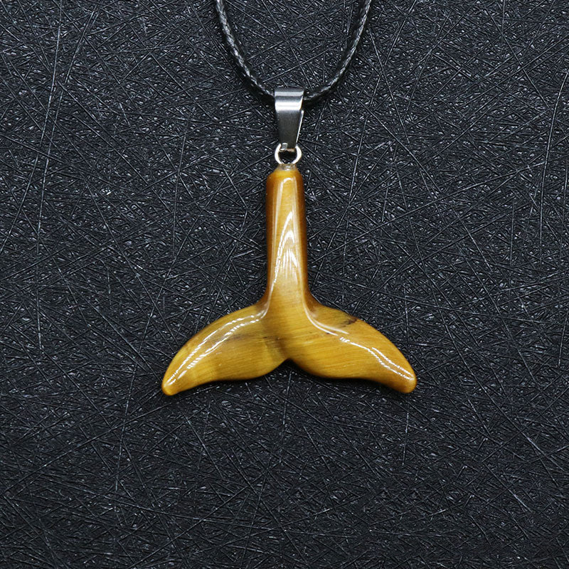 Crystal Whale Fishtail Necklace