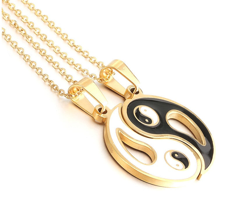 Yin & Yang Couples Necklace Set