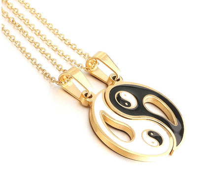 Yin & Yang Couples Necklace Set