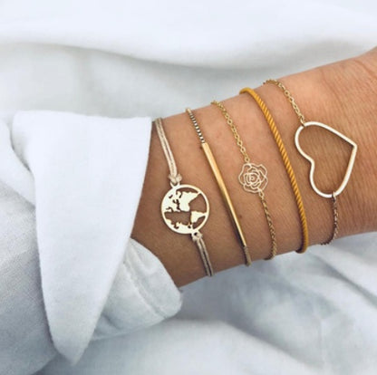 Vintage Bead Charm Bracelet Sets