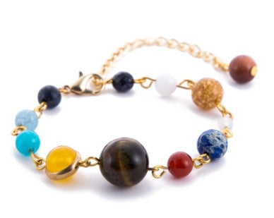 Universe Galaxy Eight Planets Beads Bracelet