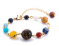 Universe Galaxy Eight Planets Beads Bracelet