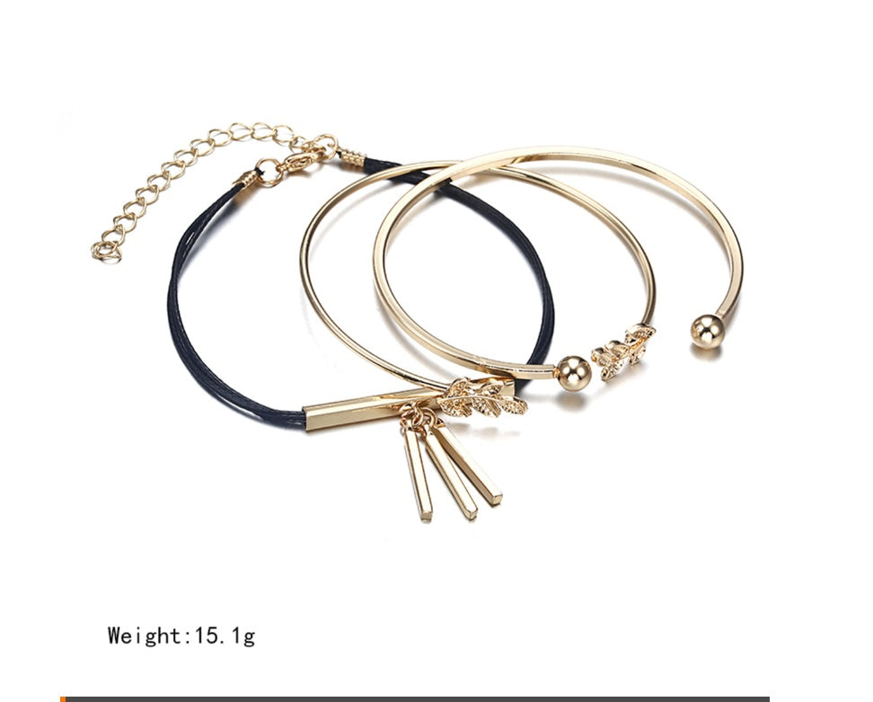 Crystal Wedding Bracelet Sets 4Pcs