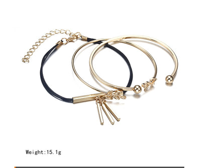 Crystal Wedding Bracelet Sets 4Pcs