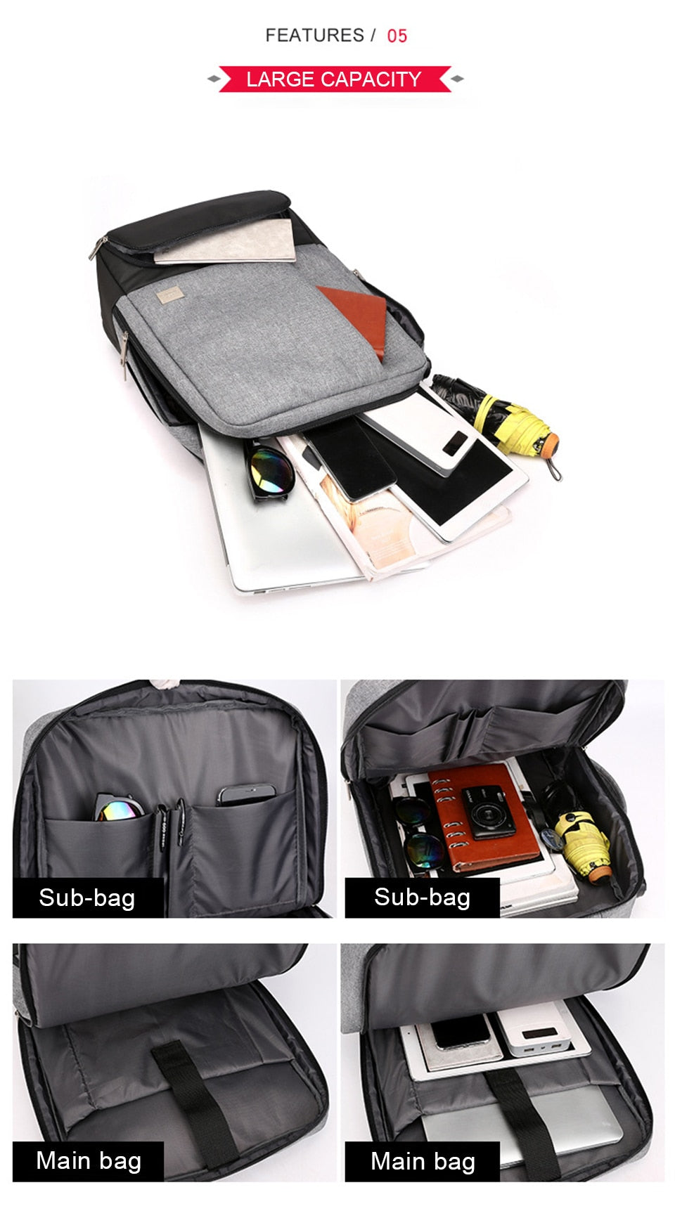 Multifunctional Vertical & Horizontal Laptop Bag