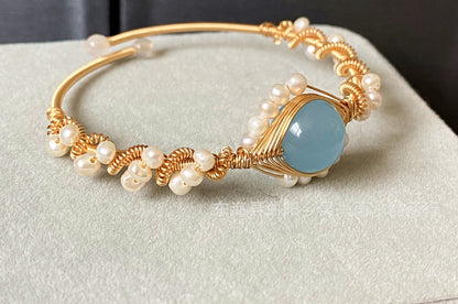 Gold Plated Pearl Bracelet