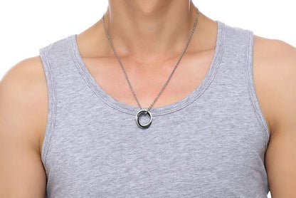 Stainless Steel Geometric Couple Necklace