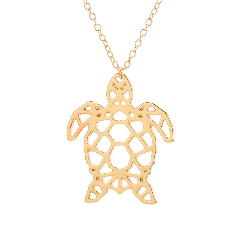 Hollow Turtle Pendant Necklace