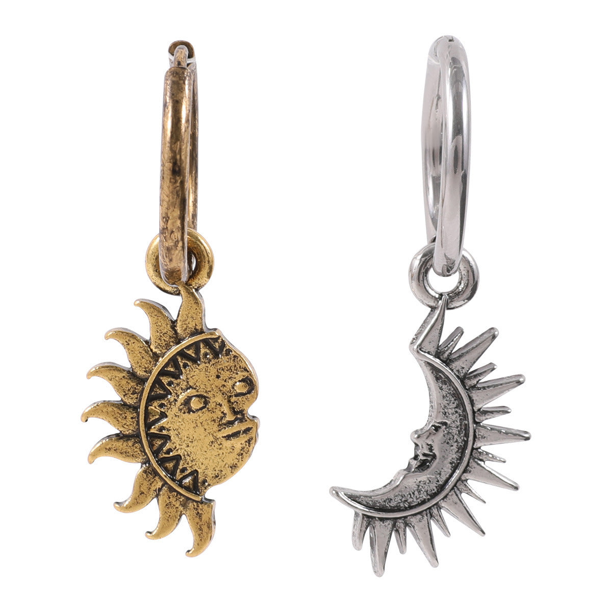 Sun and Moon Couple’s Necklace & Earrings