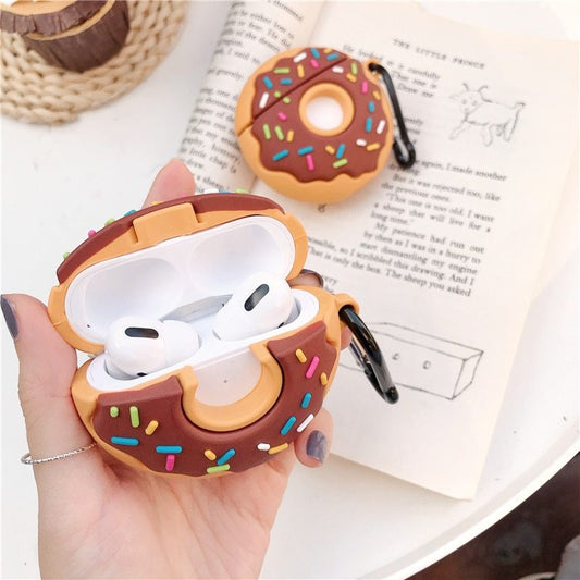 Compatible Apple AirPods Pro Case - Cute Donut Design Soft, Silicone Cover for Protection and Style