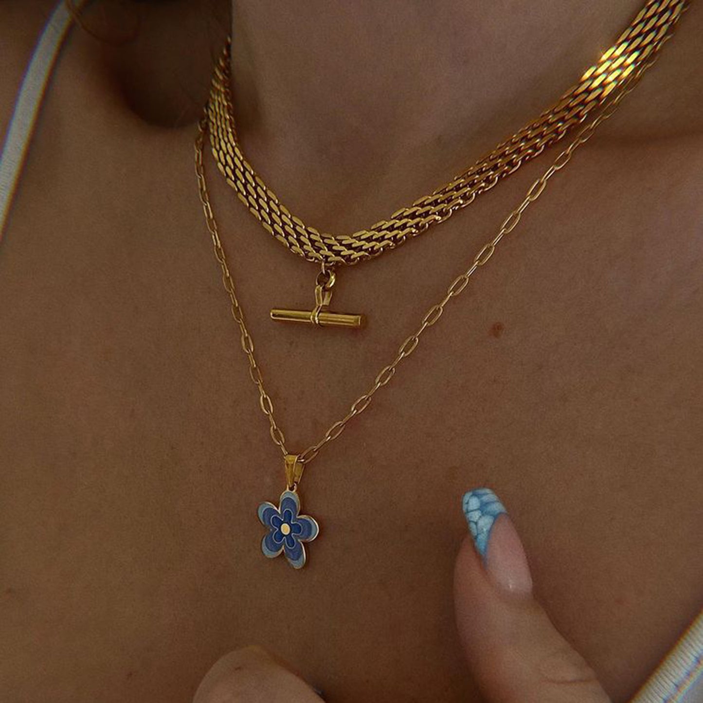 Punk Hip Hop 18K Gold Stainless Steel Necklace