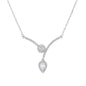 Micro Inlaid Zircon Water Drop V-shaped Necklace