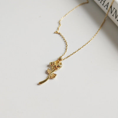 Rose Necklace Gold