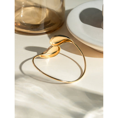 Irregular Water Drop Twist Adjustable Bangles