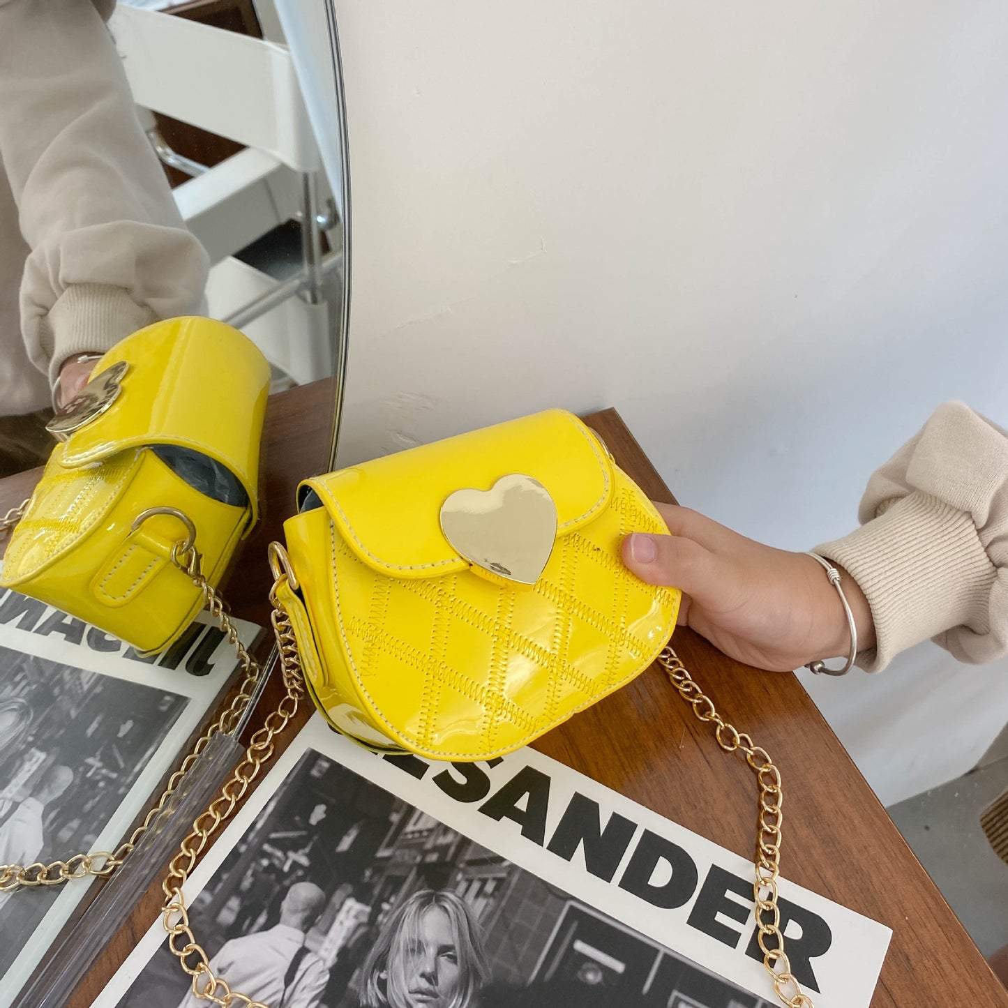 Color Matching Mini Square Bag