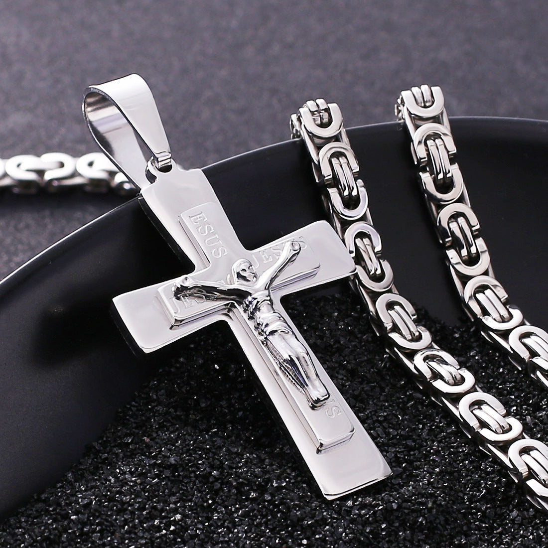 Chunky Cross Pendant Necklace