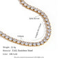 Stainless Steel Zircon Bracelet & Necklace Set