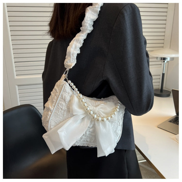Pearl Bow Underarm Bag