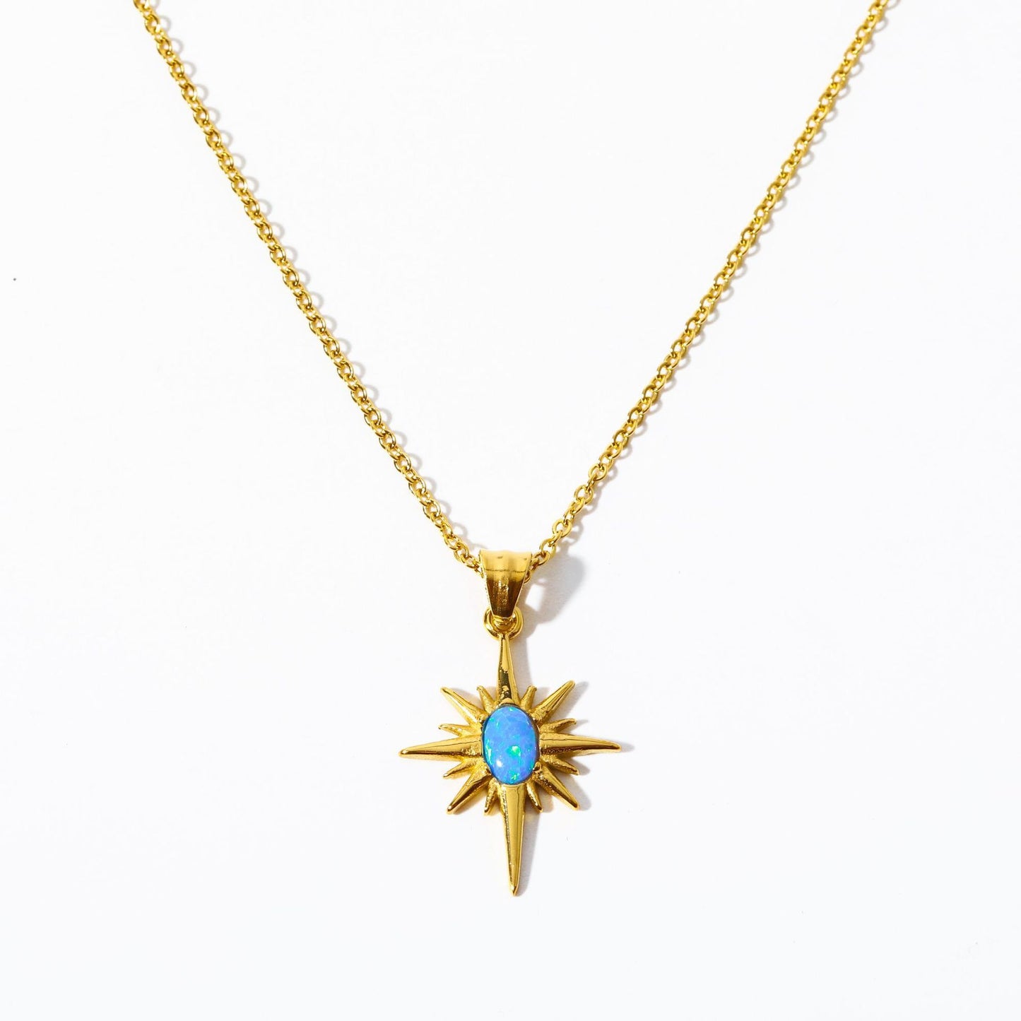 Star Opal Vintage Necklace Stainless Steel