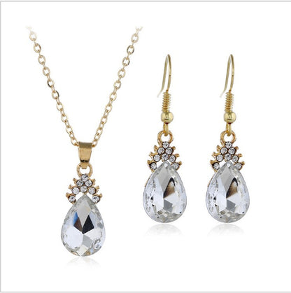 Diamond Crystal Necklace & Earrings Sets