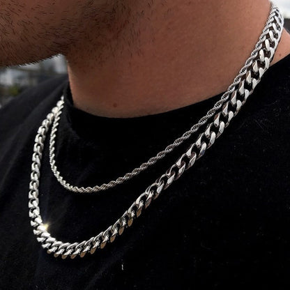 Cube Rope Chain Necklace