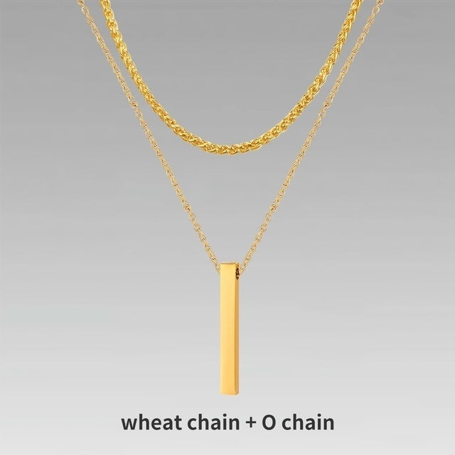Men’s Layer Pillar Chain Necklace