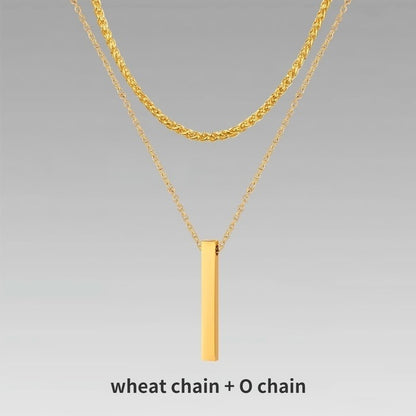 Men’s Layer Pillar Chain Necklace