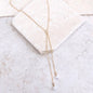 White Pointed Double Pendant Crystal Necklace