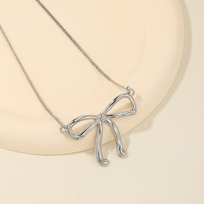 Sweet Light Luxury Bow Necklace for