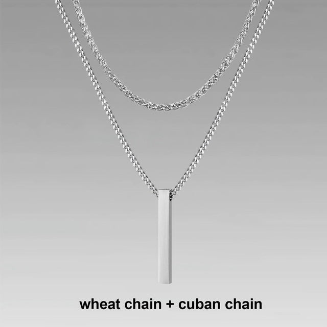 Men’s Layer Pillar Chain Necklace