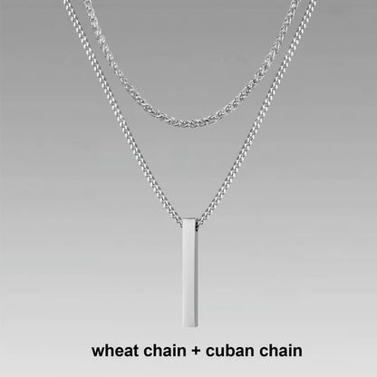 Men’s Layer Pillar Chain Necklace