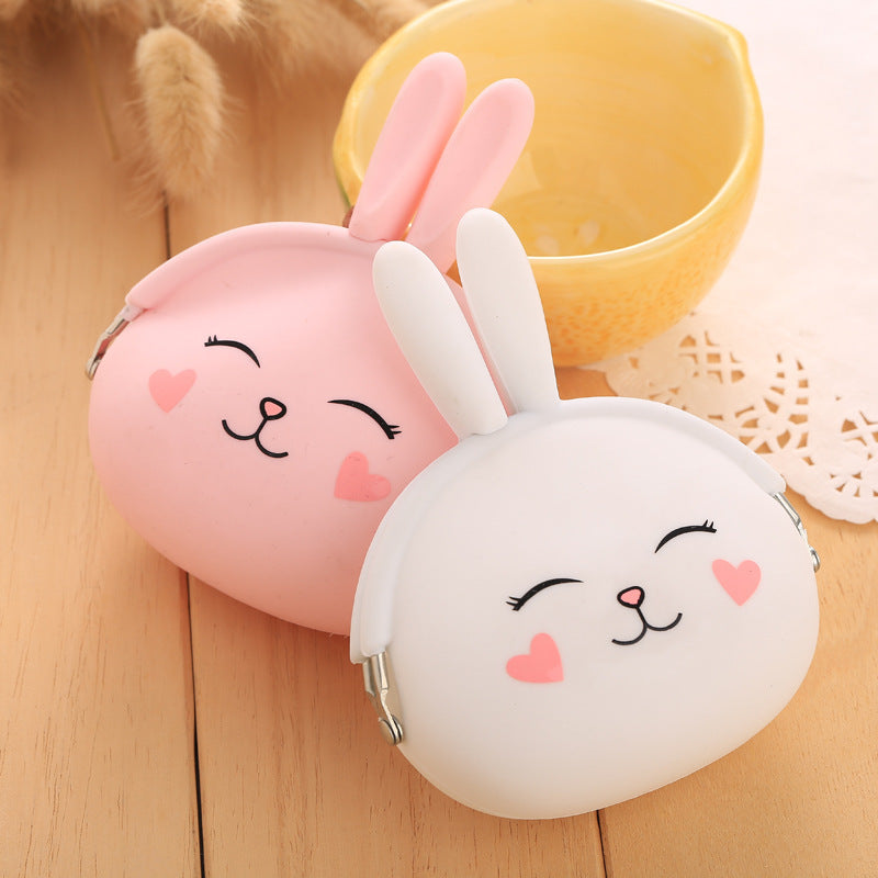 Cute Cartoon Silicone Rabbit Coin Purse