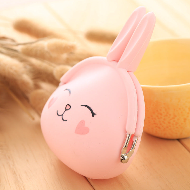 Cute Cartoon Silicone Rabbit Coin Purse