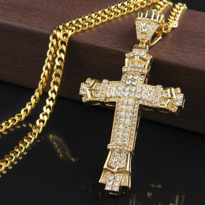 Iced Out  Cross Necklace