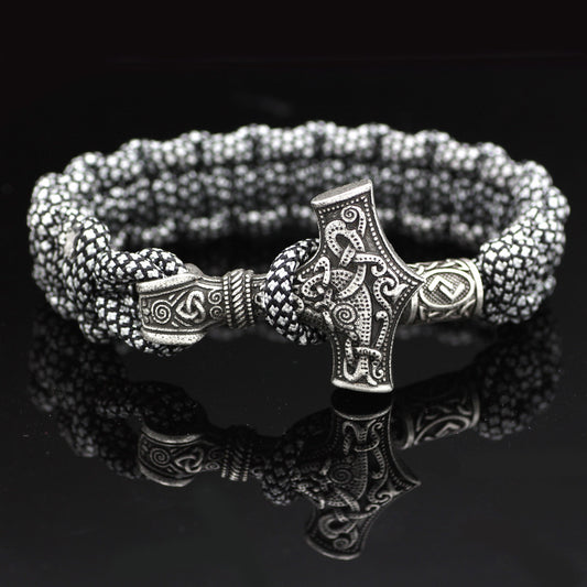 Vintage Thor’s Hammer Braided Bracelet