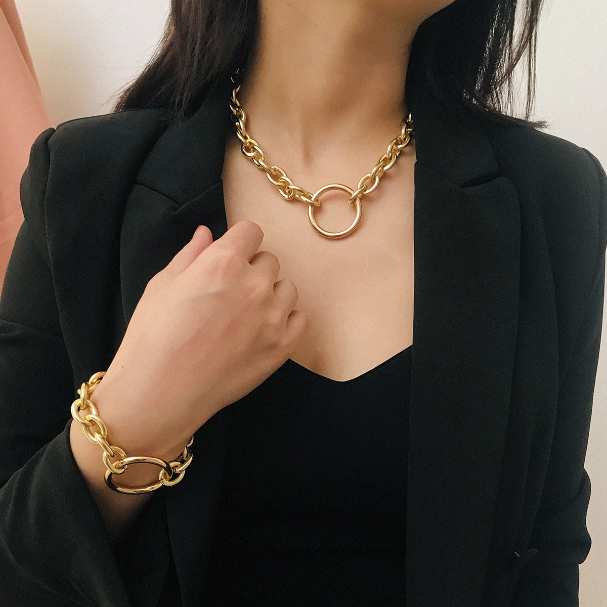 O-Chain Necklace & Bracelet Set