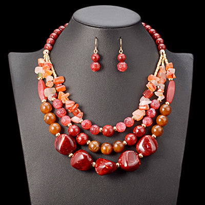 Bohemian Wedding Beads Jewelry Set