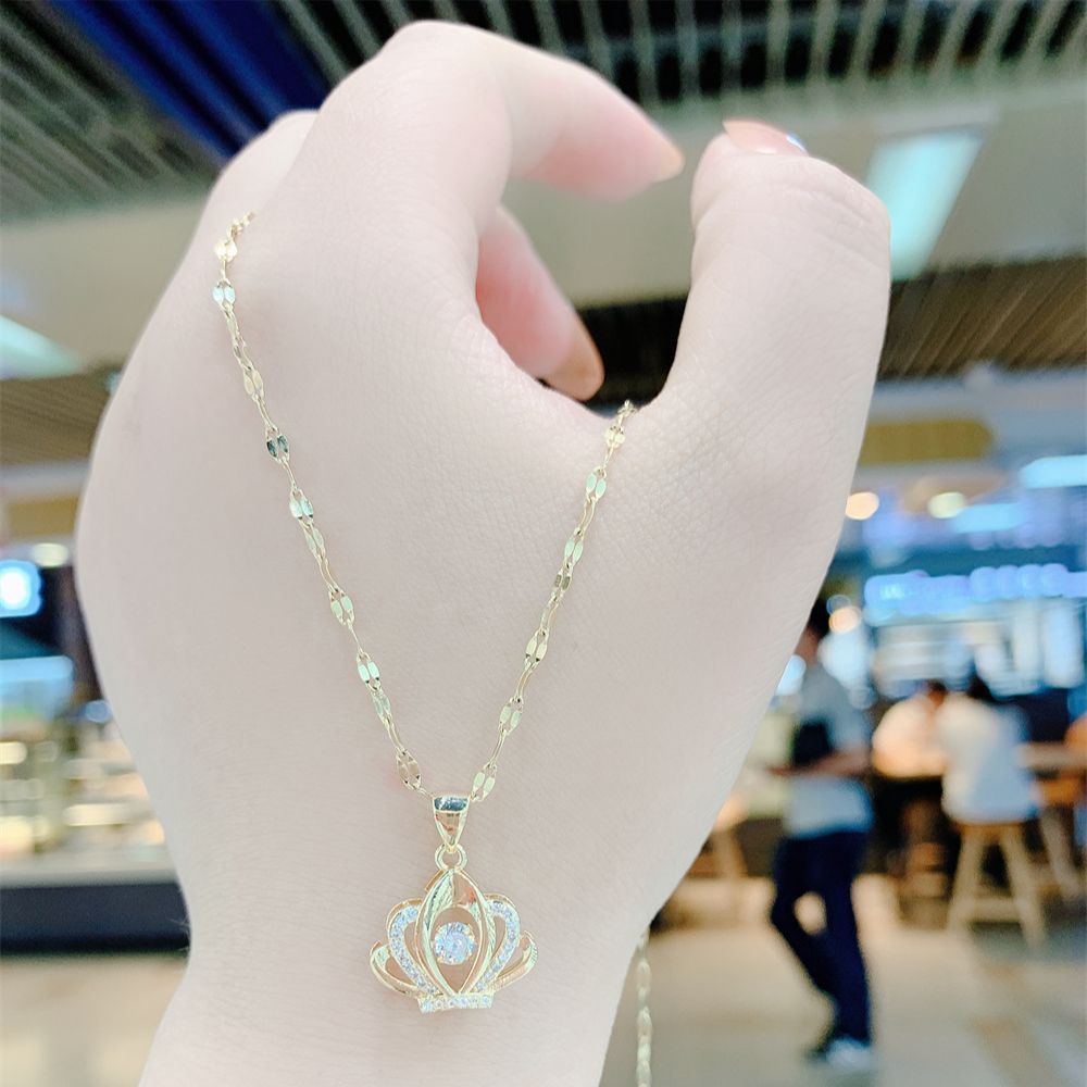 Perfume Bottle Pendant Zircon Necklaces