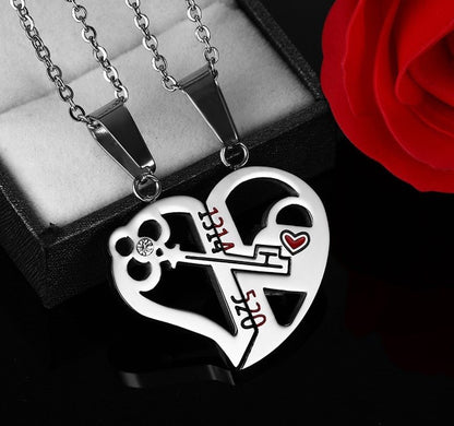 Heart Love Necklace Set for Couples