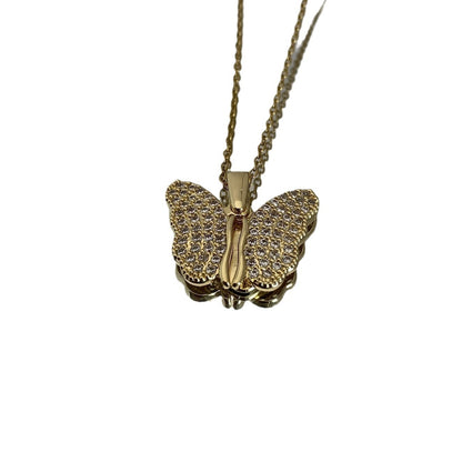 Openable Butterfly Pendant Necklace