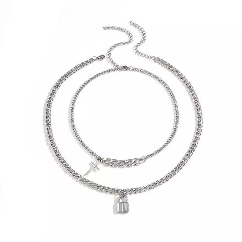 Cross Padlock Necklace